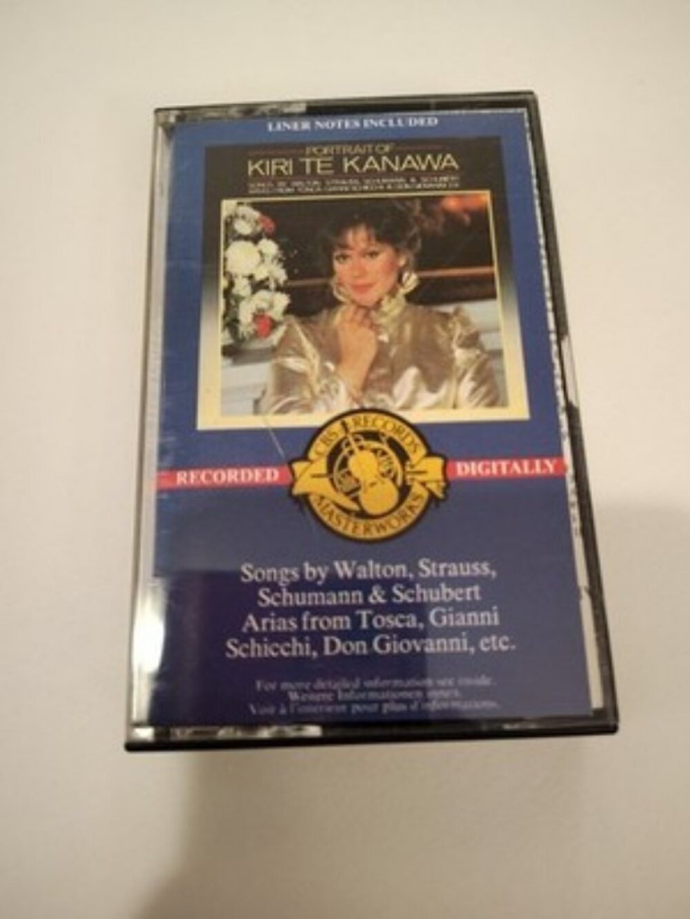 Portrait Of Kiri Te Kanawa by Kiri Te Kanawa Cassette Album 1983 CBS Masterworks
